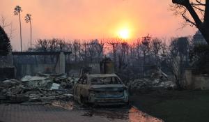 Aftermath of the Palisades fire on 1-9-25