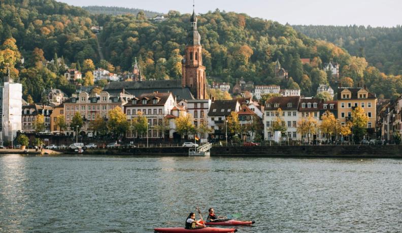 The Neckar River in Heidelberg, Germany