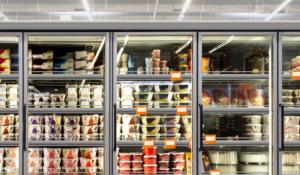 freezer in a supermarket