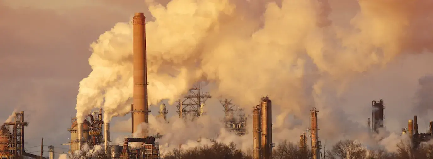 power plant with air pollution