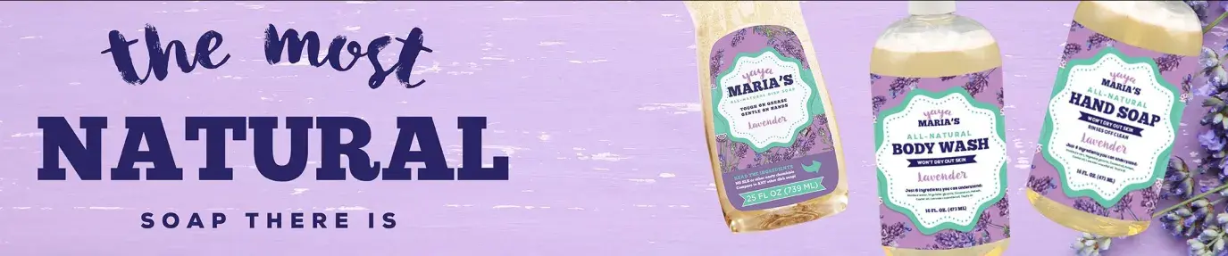 Image: Ad for Yaya Maria's Soap. Text: The most natural soap there is.